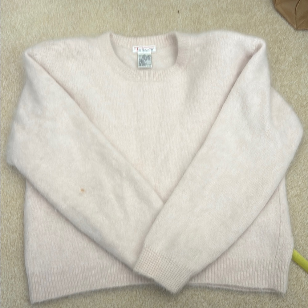 Talbots Pale Blush Mohair Crewneck Sweater